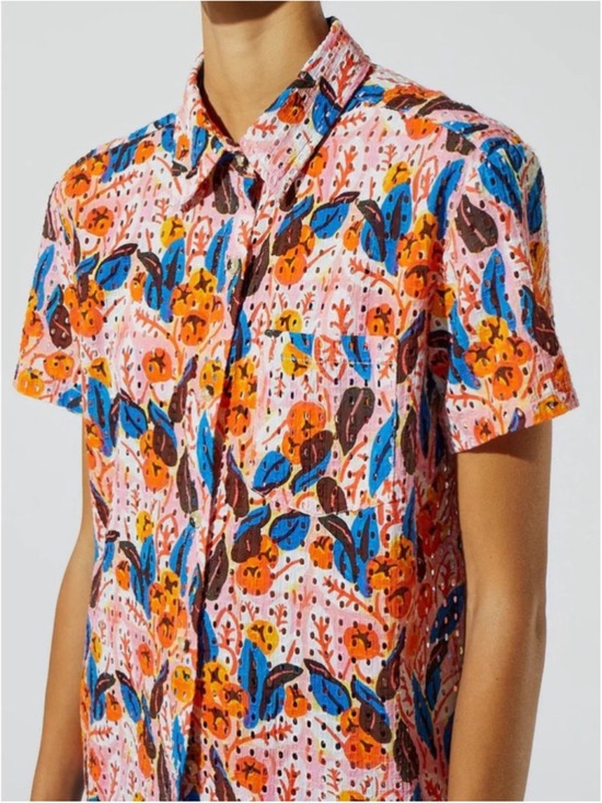 SOLID & STRIPED Tops - SOLID & STRIPED The Cabana Shirt in Orange Tree Print